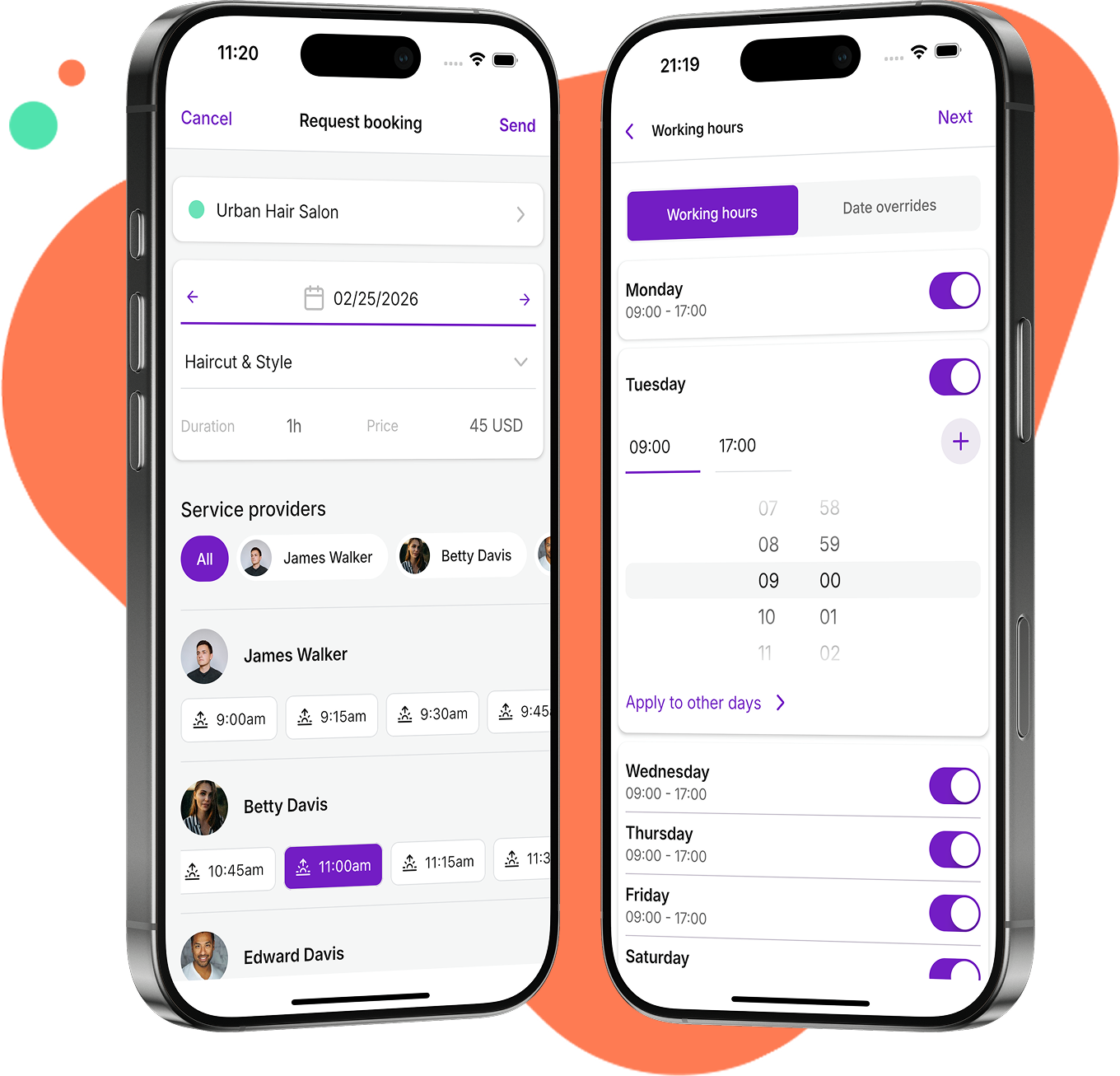 Conveenio app screens
